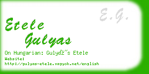 etele gulyas business card